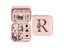 R Initial Letter Travel Jewelry Box Jewelry Case Jewelry Organiser with Mirror Carousel 1