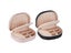 2Pcs Double Layer Jewelry Box PU Leather Jewelry Storage Case - Black + Pink Carousel 1