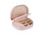 2Pcs Double Layer Jewelry Box PU Leather Jewelry Storage Case - Black + Pink Carousel 3