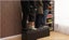 Ottoman Storage Foot Stool Box black PU 100x40x42CM Carousel 2