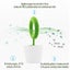 Portable USB Powered Green Pot Plant Style Negative Ion Desktop Air Purifier Carousel 4