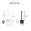Silicone Toilet Brush-Soft Flat with Holders Wall Mounted and Standing (2 White) Carousel 3