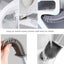 Silicone Toilet Brush-Soft Flat with Holders Wall Mounted and Standing (2 White) Carousel 5