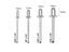200Pcs Aluminium Blind Rivets For Furniture Assortment Kit Carousel 7