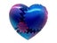 2Pcs 3D Printed Gear Ball Heart-Shaped Fidget Toy for Stress Relaxing Purple Carousel 4