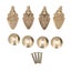 vintage drawer handles 4 Sets Antique Drawer Pendant Pulls Retro Elements Carousel 5