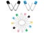 50Pcs Baby Safety Pins Plastic Head Cloth Diaper Pins Stainless Steel Sewing Carousel 6
