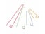 6pcs Random Color Aluminum Marker Pins For Knitting Crochet Carousel 6