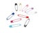 50pcs Colorful Safety Pins DIY Sewing Tools Stainless Steel Needles Small Carousel 4