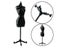 4Pcs Female Figure Mannequin Model Display Stand In Black Color Carousel 4