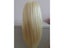68cm 85% Blonde Human Hair Female Mannequin Hairdressing Doll Styling Training Carousel 1