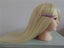 68cm 85% Blonde Human Hair Female Mannequin Hairdressing Doll Styling Training Carousel 3