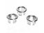 3pcs Sink Hole Round Overflow Cover Ceramic Basin Bathroom Replacement Overflow Carousel 3