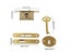 Vintage Metal Drawer Locks For Home With Key For Case Box Carousel 4