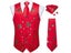 Christmas Santa Clause Red Vest For Man Family Party Clothing Elk Candy Cane Carousel 4