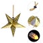 4Pcs Christmas Paper Star Lantern Lampshade 3D Paper Star Hanging Decoration for Carousel 3