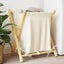 Laundry Basket Cream White 45x55x63.5 Cm Bamboo Tlnbtp Carousel 1
