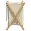 Laundry Basket Cream White 45x55x63.5 Cm Bamboo Tlnbtp Carousel 5