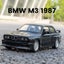 1:36 BMW M3 E30 1987 Porsche 911 Turbo Audi Quattro BMW M4 Metal Toy Carousel 2
