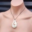Natural Hand Carved Maori Bone Carving Pendant Necklace - Hook With Paua Inlay Carousel 5