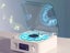 The Waves Bluetooth Vinyl Player Vintage Vinyl Record Bluetooth Speaker White Carousel 3