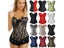 X Plus Size S-2XL/6XL Sexy Lace Up Boned Overbust Corset Bustier Top Waist Carousel 3