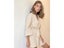 Solid Cotton Bathrobe For Women - Three Quarter Sleeves Sexy Mini Dress Carousel 3