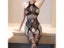 Sexy Hang Neck Backless Women's Mesh Lace Transparent Babydoll Dress Open Carousel 5