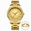 S777 Men Gold-Plated Diamond Zodiac Pattern Quartz Watch Steel Belt Carousel 2