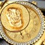 S777 Men Gold-Plated Diamond Zodiac Pattern Quartz Watch Steel Belt Carousel 5
