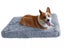 100x60cm Plush Pet Bed Soft Anti-Slip Dog Bed Cat Sleeping Mat Calming Bed Grey Carousel 1