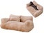 Pet Couch Bed Winter Warm Plush Nest Washable Sofa Cushion Bed Coffee M Carousel 1