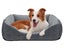 60x45cm Plush Pet Bed Dog Sofa Cozy Puppy Cat Sleeping Bed Grey Carousel 1