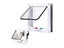 Magnetic Closure Cat Flap Door Frame Pet Entrance Gate for Cats Puppy - White M Carousel 1