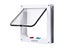 Magnetic Closure Cat Flap Door Frame Pet Entrance Gate for Cats Puppy - White M Carousel 2