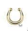 Simple Fake Septum Clicker Nose Ring~Gold/Silver Carousel 1