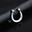 Simple Fake Septum Clicker Nose Ring~Gold/Silver Carousel 2