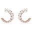 Swarovski Matrix Hoop Earrings w / Crystal Pearls & Rose Gold-Tone Plate Carousel 1