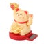 solar lucky cat statue Solar Powered Lucky Cat Rotating Base Fortune Cat Statue Carousel 5