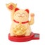 solar lucky cat statue Solar Powered Lucky Cat Rotating Base Fortune Cat Statue Carousel 6