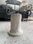 A Quality Concrete Fluted Central Pillar Glass Topped Coffee Table Carousel 8