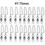 #7 20PCS Ball Bearing Fishing Swivels Snap Coastlock Fishing Line Connector Carousel 1