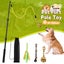 Interactive Flirt Toy Pole Dog Cat Play Wand Retractable Agility Training Stick Carousel 1
