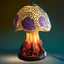 Vintage Stained Resin Mushroom Table Lamp Plant Flower Series Snail Octop CHK12N Carousel 7