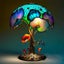 Vintage Stained Resin Mushroom Table Lamp Plant Flower Series Snail Octop CHK12N Carousel 11
