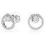 Swarovski Constella Stud Earrings Round White w / Rhodium-Plate Carousel 3