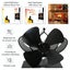 Yl201 4-blade High Temperature Metal Heat Powered Fireplace Stove Fan Carousel 5
