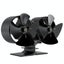 Double Head 8-blade Aluminum Heat Powered Fireplace Stove Fan Carousel 3