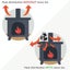 Double Head 8-blade Aluminum Heat Powered Fireplace Stove Fan Carousel 6