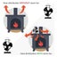 Yl401 3-blade High Temperature Metal Heat Powered Fireplace Stove Fan Carousel 6